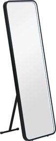 HOMCOM Espelho de Pé com Luzes LED Espelho de Corpo Inteiro 151,5x50 cm com Iluminação Ajustável e Função de Memória Preto | Aosom Portugal
