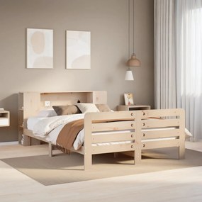 vidaXL Cama sem colchão 160x200 cm madeira de pinho maciça