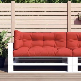 vidaXL Almofadões de paletes 3 pcs tecido vermelho