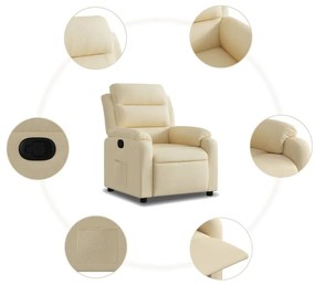Poltrona reclinável tecido cor creme
