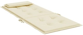 Almofadões p/ cadeira encosto alto 6pcs tecido oxford cor creme