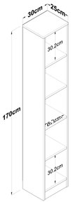 Estante HC114 – Nogueira – 30x170x25 cm