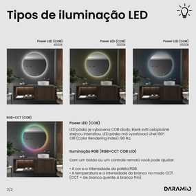 Espelho atípico com LED G9