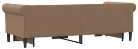 Sofá-cama c/ gavetão e gavetas 90x200 cm couro art. cappuccino
