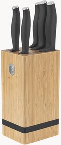 Conjunto de facas de cozinha em aço inoxidável com suporte Anthracite, conjunto de 6