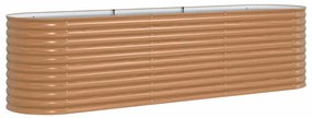 Cama Elevada Plantadeira Efeito Madeira Metal 320 X 80 X 81 cm