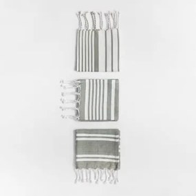 Conjunto De 3 Panos De Cozinha Em Algodão Gergana Baía Verde - Sklum