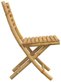 Cadeiras de jardim dobráveis 4 pcs 43x54x88 cm bambu