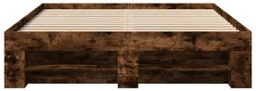 Estrutura cama s/ colchão derivados de madeira carvalho fumado