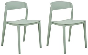 Conjunto de 2 cadeiras de jantar verde menta SOMERS Beliani