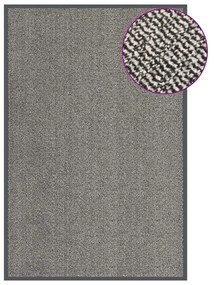 vidaXL Tapete de entrada tufado 120x180 cm castanho-claro