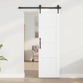 Porta Interior 'ORKDAL'Branca 61x198.5x4 cm Madeira Sólida de Pinho