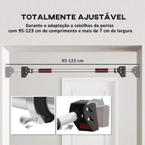 SPORTNOW Barra de Elevação para Porta Barra para Fazer Elevações Ajust