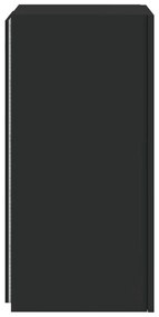 Móvel de parede para TV com luzes LED 30,5x35x70 cm preto