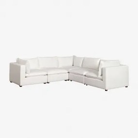 Sofá Modular Estefan Style De 5 Peças Branco - Sklum