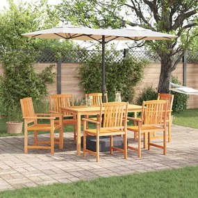 vidaXL Conjunto de Jantar 7 pcs Castanho Grande