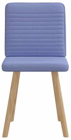 Cadeiras de jantar 2 pcs Jeans Tecido Azul