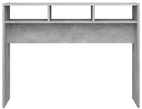 Mesa consola 105x30x80 cm derivados de madeira cinzento cimento