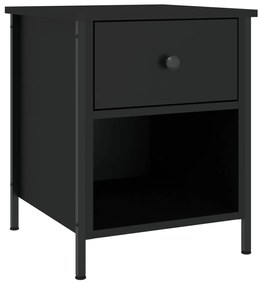 Mesas de cabeceira 2pcs 40x42x50 cm derivados de madeira preto