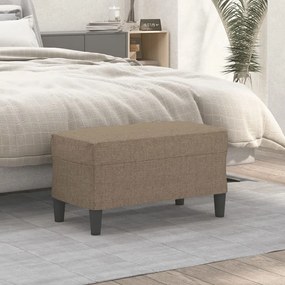 vidaXL Banco 70x35x41 cm tecido cinza-acastanhado