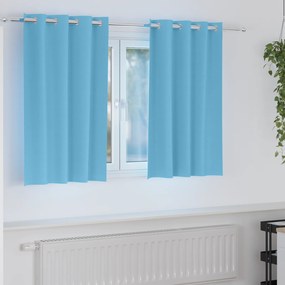 vidaXL Cortinas com cortinas 2 pcs Azul claro 140 x 140 cm Poliéster