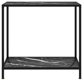 Mesa consola 80x35x75 cm vidro temperado preto