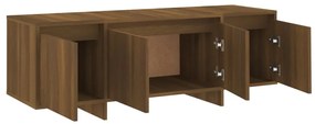 Móvel de TV 120x30x40,5 cm derivados madeira carvalho castanho