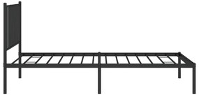 Estrutura de cama com cabeceira 90x190 cm metal preto