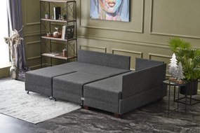 Sofá-cama de canto Fly – Antracite – 210 x 280 cm