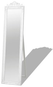 vidaXL Espelho de pé estilo barroco 160x40 cm branco