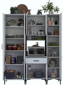Armário Alto de Cozinha "Stella " - Branco - Design Moderno