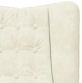 Poltrona Relaxante em Veludo Creme