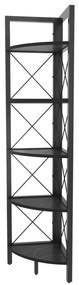 Estante Remo – Preto – 30,5 cm x 33 cm x 160 cm