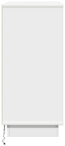 Criado-mudo vidaXL com LED Branco 71x34,5x75 cm Madeira de engenharia