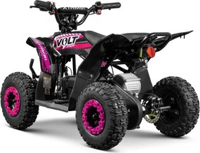 Mini moto 4 elétrica infantil - VOLT 1000 W 36 V, com 3 velocidades reguláveis, c/ marcha atrás Rosa