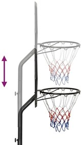 Tabela de basquetebol 282-352 cm polietileno preto