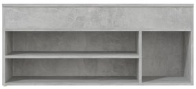 Banco sapateira 105x30x45 cm derivados madeira cinzento-cimento