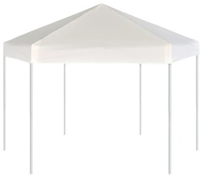 Tenda festas pop-up hexagonal 6 paredes 3,6x3,1 m branco creme