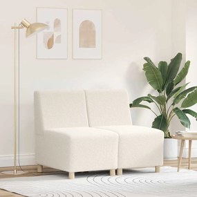vidaXL Sofá Chiar 2 pcs Creme 55 x 74 x 82 cm Tecido de veludo côtelé