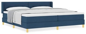 Cama Box com Colchão Azul, 200 x 200 cm, Tecido