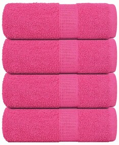 vidaXL Toalhas de rosto FROGN 4 peças Rosa 30x30 cm 360 g/m²