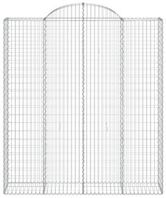 Cestos gabião arqueados 6pcs 200x50x220/240cm ferro galvanizado