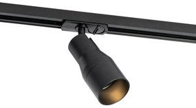 Foco Moderno Preto para Sistema de Trilho Monofásico - Iconic Kohua