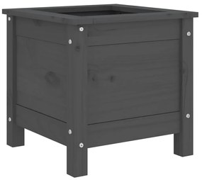 Vaso/floreira de jardim 40x40x39 cm pinho maciço cinzento