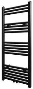 141907 vidaXL Aquecedor toalhas casa de banho liso 500 x 1160 mm preto
