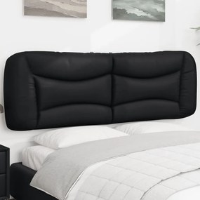 vidaXL Almofadão de cabeceira 152 cm couro artificial preto