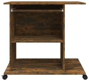 Mesa de computador 80x50x75cm derivados madeira carvalho fumado