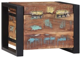 Baús de Armazenamento 40x30x30cm Madeira Recuperada e Metal