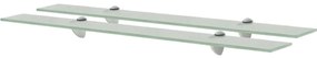 Prateleiras flutuantes 2 pcs vidro 80x20 cm 8 mm
