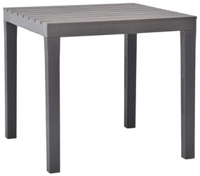 Mesa de jardim com 2 bancos plástico castanho